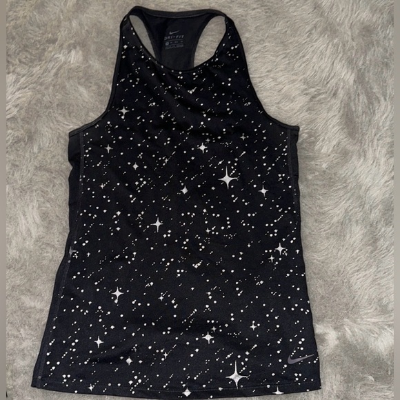 Nike Tops - Nike Dri Fit Silver Sparkle Stars Tank Top XS - BRAND NEW WITHOUT TAGS - ⭐️CUTE